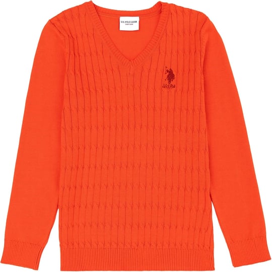 U.S. POLO ASSN. KIZ COCUK ORANJ TRIKO KAZAK BASIC