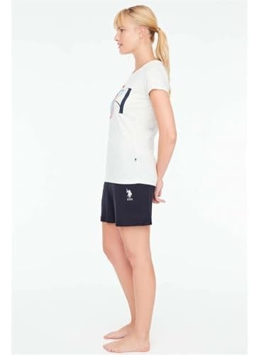 U.S. Polo Assn. - Kadın Kar Melanj T-Shirt Şort Takımı