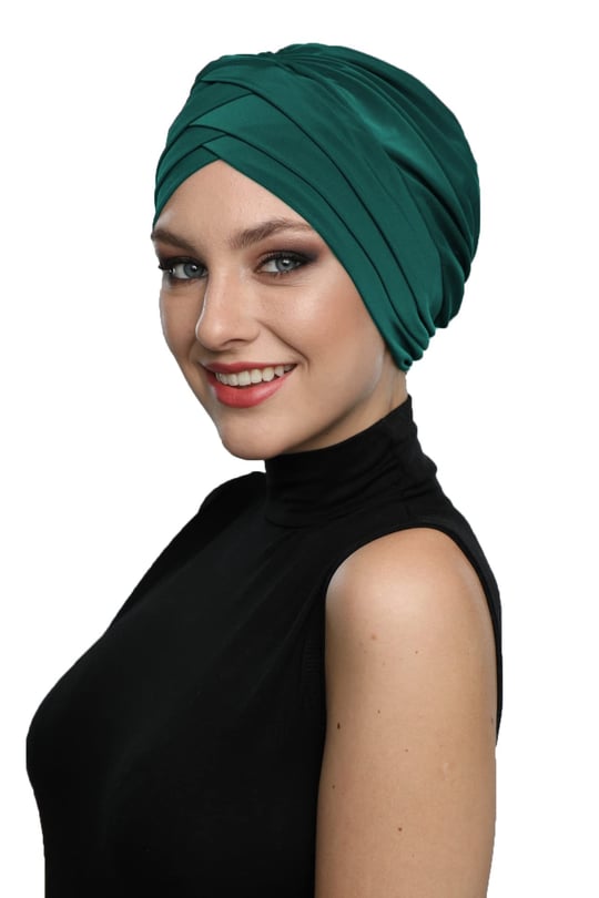 Üç Bantlı Hazır Türban Tesettür Havuz Bonesi