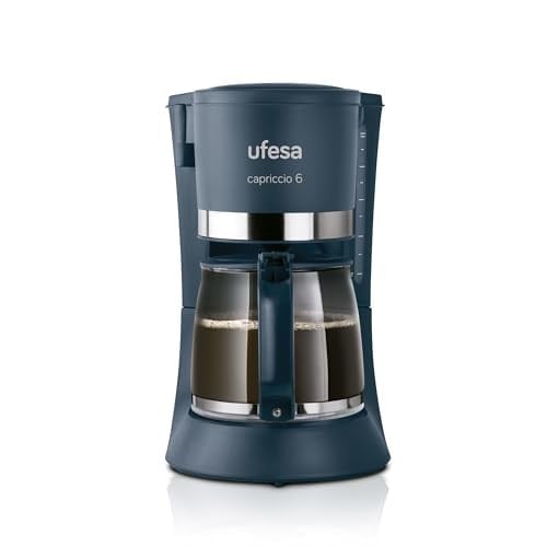 Ufesa Filtre Kahve Makinesi CG7114 Capriccio, 6 Fincan, 600 W, 0.6 L, Kalıcı Filtre, Damlama Durdurma, Otomatik Kapanma, Siyah