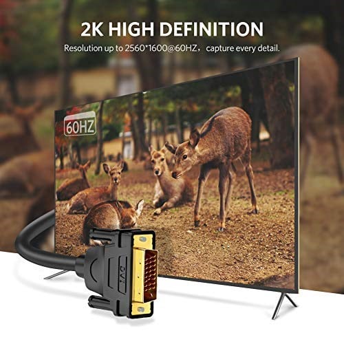 Ugreen 24+1 DVI to DVI Görüntü Aktarma Kablosu 3 Metre - Seçenekler: 3m/10ft, 5m/15ft, 1m, 2m
