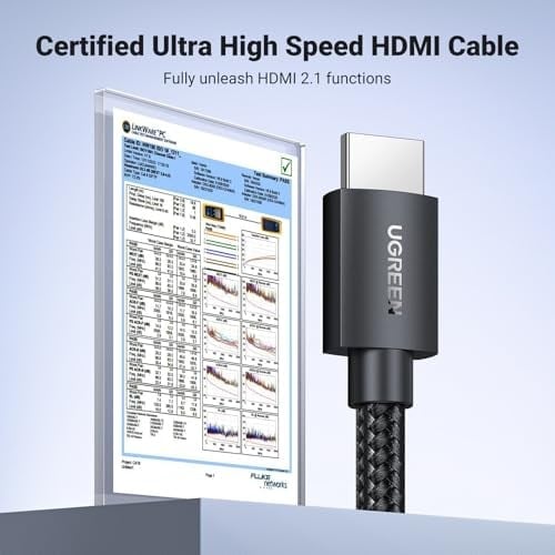 UGREEN 8K HDMI 2.1 Kablo 3D eARC HDCP 2.2/2.3 PC için PS5/PS4 Soundbar HDTV(2m)