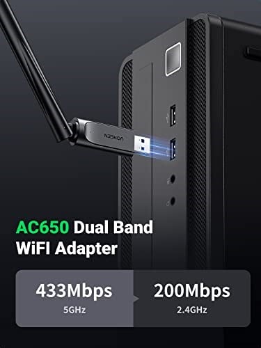 Ugreen AC650 5GHz / 2.4GHz Dual Band USB 2.0 Wi-Fi Adaptör