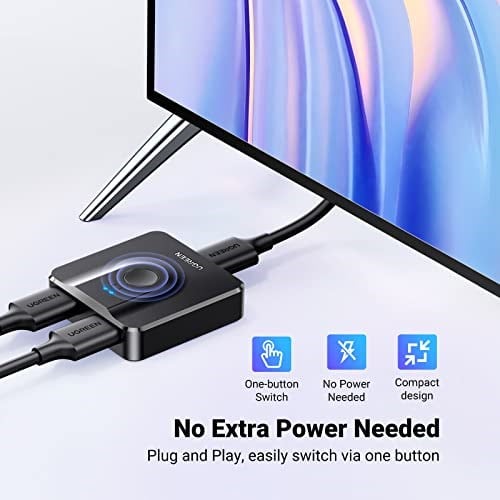 Ugreen Çift Yönlü HDMI Adaptörü, Siyah
