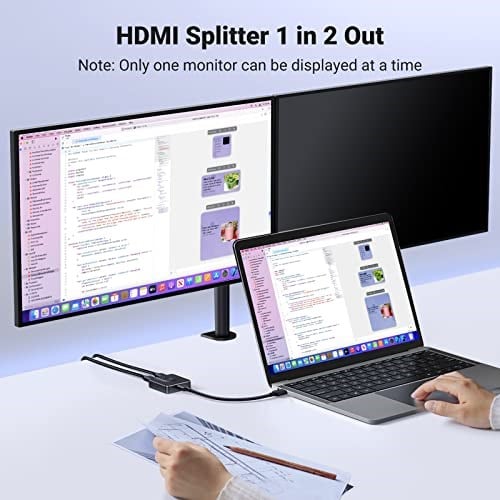 Ugreen Çift Yönlü HDMI Adaptörü, Siyah