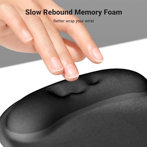 UGREEN Hafızalı Köpük Bilek Dayanağı ile Ergonomik Mouse Pad | Hafızalı köpük, bilek desteği, pürüzsüz yüzey, oyun ve ofis için kaymaz PU taban