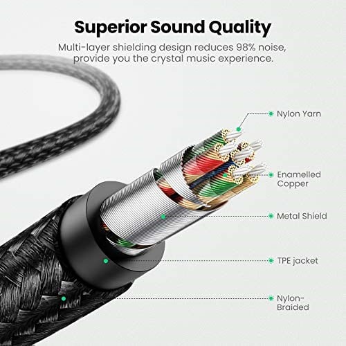 Ugreen MFi Lightning to 3.5mm Örgülü Ses Kablosu 1 Metre