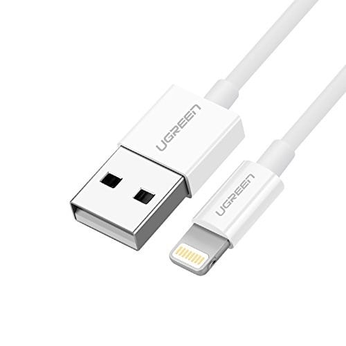 Ugreen, MFi Lisanslı USB-A & Lightning Şarj ve Data Kablosu, 2 Metre, Beyaz - Seçenekler: 1 metro, 2 Metre