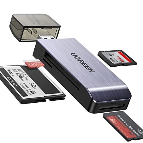 UGREEN SD, CF, micro SD ve MS USB kart okuyucu için USB 3.0 kart okuyucu, CF, SD, SDHC, SDXC, micro SD, micro SDHC, micro SDXC, MS vb. için daha fazla kart okuyucusunun eşzamanlı okunması