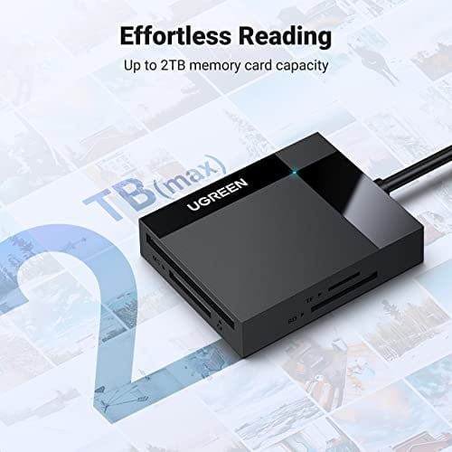 Ugreen USB 3.0 4ü 1 Arada Kart Okuyucu, Siyah