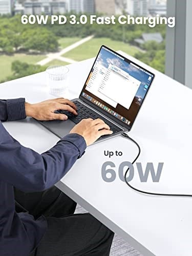Ugreen USB C to USB C 3A Hızlı Şarj ve Data Kablosu Siyah 2 Metre