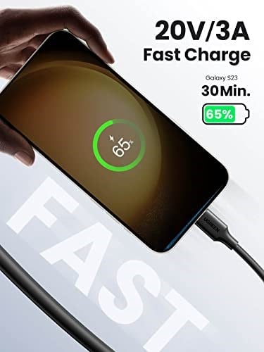 Ugreen USB C to USB C 3A Hızlı Şarj ve Data Kablosu Siyah 2 Metre