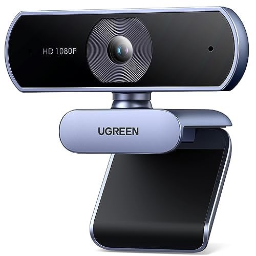 UGREEN USB Web Kamerası PC için Full HD 1080P/30fps Web Kamerası, Mikrofonlu Web Kamerası Net Stereo Ses Otomatik Işık Düzeltme 85° Görünüm Canlı Yayın için Web Kamerası Görüntülü Aramalar Öğrenme