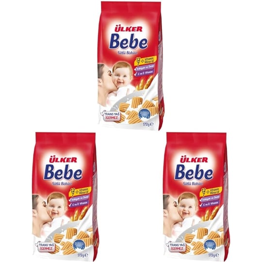 ÜLKER Bebe Bisküvi, 172 Gr (3 paketi)