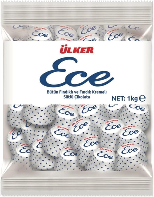 Ülker Ece Ikramlık Çikolata Fındıklı Poşet 1Kg