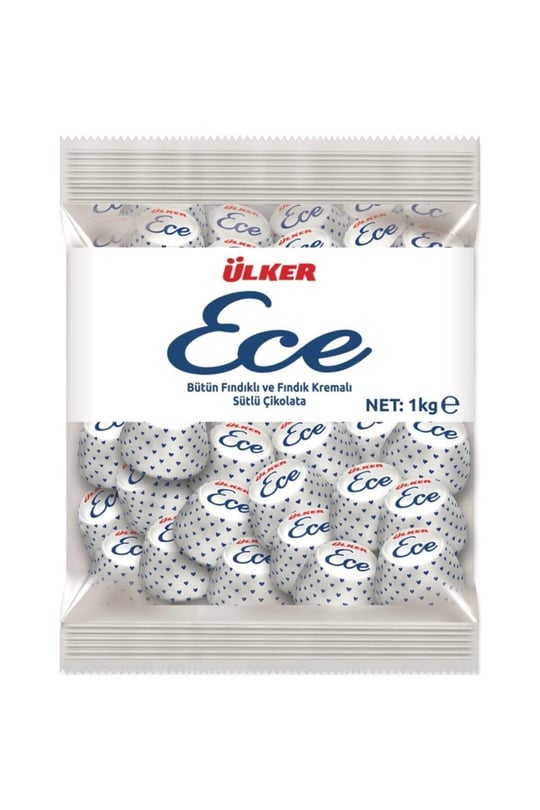 Ülker Ece Ikramlık Çikolata Fındıklı Poşet 1Kg