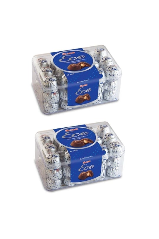 Ülker Ece Sütlü Çikolata, Bütün Fındıklı, 458 gr, 2li Paket