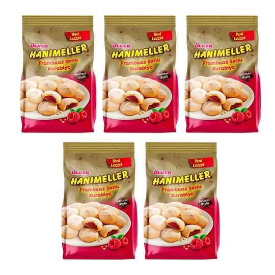Ülker Hanımeller Frambuaz Soslu Kurabiye 150 gr x 5 Adet