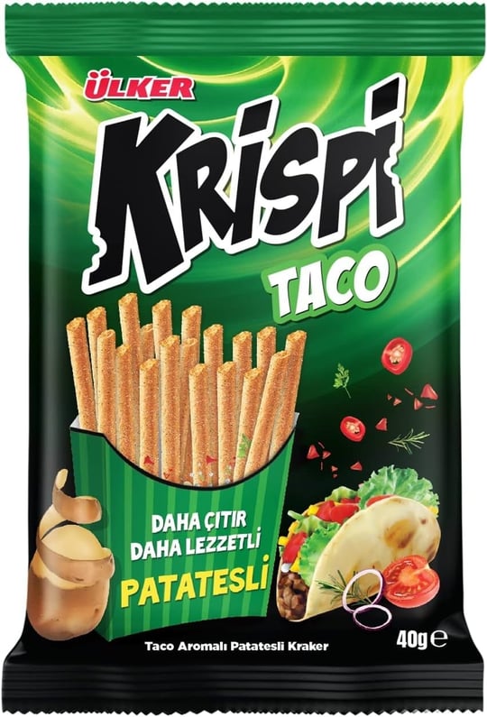 ÜLKER Krispi Taco Baharatlı Çubuk Kraker, 40 Gr