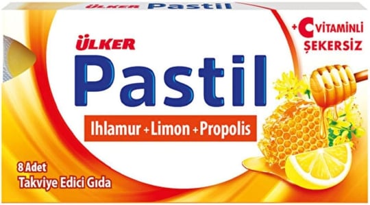 ÜLKER Pastil İhlamur Limon Propolis, 8 Adet, 22.4 Gr
