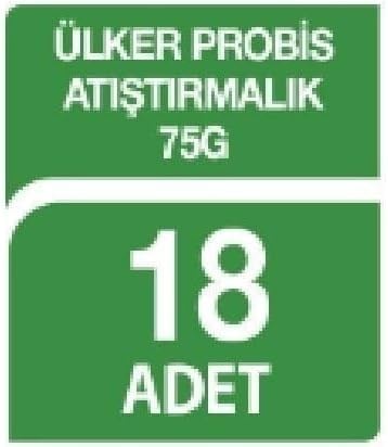 Ülker Probis Atıştırmalık Bisküvi 75 Gr (18 Adet) 1 koli