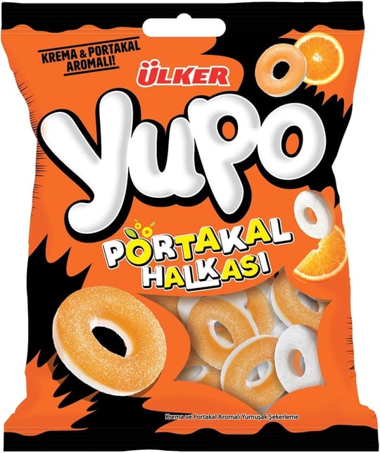 ÜLKER Yupo Portakal Aromalı Halka Jelly, 70 Gr