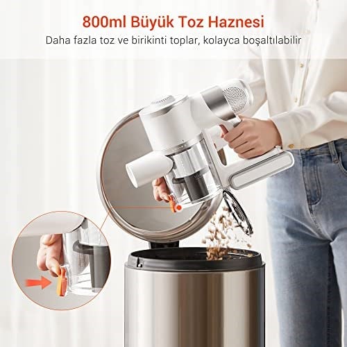 Ultenic U10 Pro Kablosuz Dikey Süpürge, 30000Pa, Beyaz