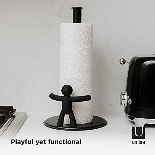 Umbra Buddy Mutfak Kağıdı Tutucusu, Siyah, Ayaklı, Zewa Rulo Tutucu ve Kağıt Havlu Tutucu, Mutfak Bezleri İçin