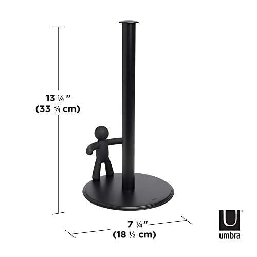 Umbra Buddy Mutfak Kağıdı Tutucusu, Siyah, Ayaklı, Zewa Rulo Tutucu ve Kağıt Havlu Tutucu, Mutfak Bezleri İçin