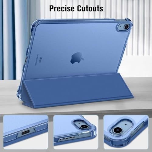 UnDePlus iPad 11.Nesil A16 11inç/10.Nesil 10.9inç ile uyumlu Kılıf Flip Cover Kalem Bölmeli PC Case Lacivert - Seçenekler: iP Air 4 10.9, iP Air 5 10.9, Glx S10FEPLUS...