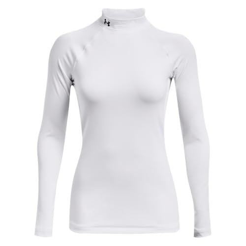 Under Armour Cg Authentics Mockneck Kadınlar için sıcak polo spor tişörtü, polo yakalı ve koku önleyici teknolojili fonksiyonel tişört Kadın