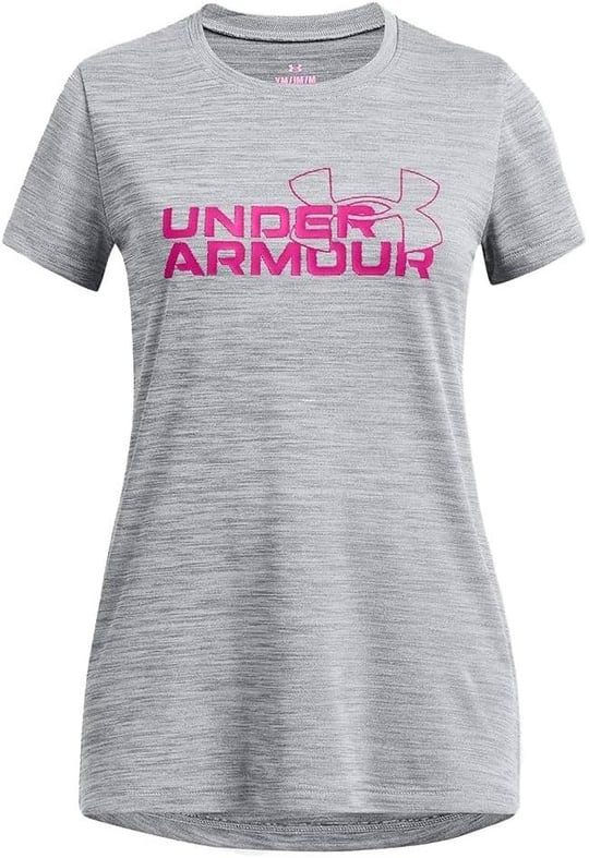 Under Armour Kızlar için Tech Twist Wordmark Logolu Kısa Kollu Tişört