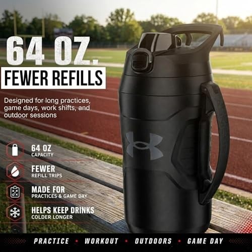 Under Armour Playmaker Jug - 1L900 Unisex Yetişkin Matara Black/Black Tek Beden