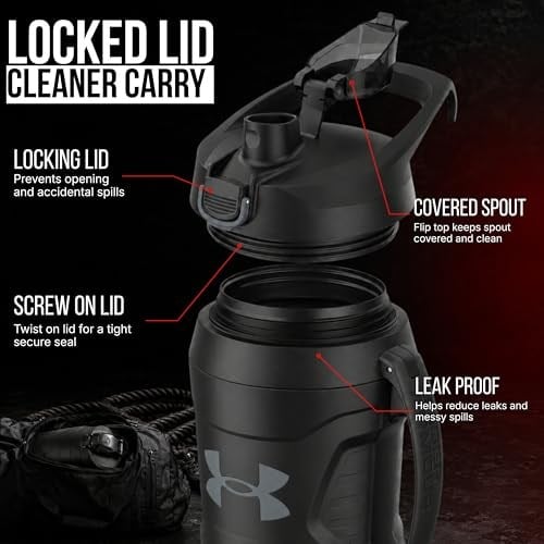 Under Armour Playmaker Jug - 1L900 Unisex Yetişkin Matara Black/Black Tek Beden