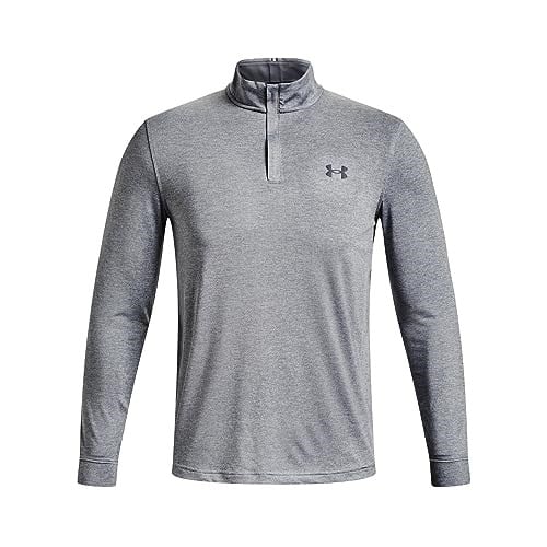 Under Armour Playoff 1/4 fermuarlı uzun kollu tişört Warmup Tops Erkek