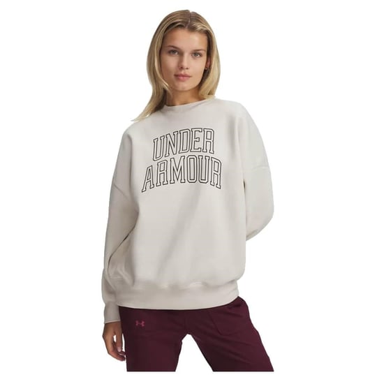 Under Armour Rival Flc OS Varsity Crew Kadın Gömlek Beyaz M-L