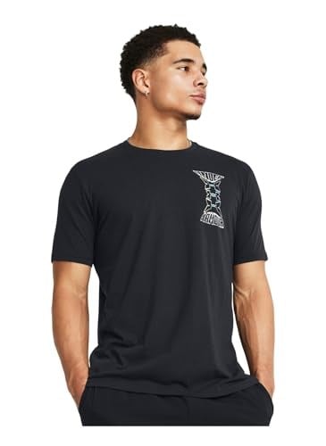 Under Armour UA Dusk to Dawn Skull SS Bisiklet Yaka Oversize T-Shirt, 1382833-001