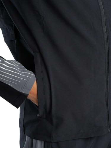 Under Armour UA Velociti Storm Hooded Jkt Erkek Ceket Black/Castlerock/Reflective