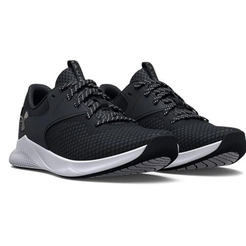 Under Armour UA W Charged Aurora 2 Kadın Spor Ayakkabı, Siyah (001)/Metalik Sıcak Gümüş 36.5 EU
