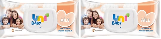 Uni Baby Aile Islak Mendil 12x90 1080 Yaprak (2 paketi) - Seçenekler: 12*90 Yaprak, 12*90 Yaprak (2 paketi)