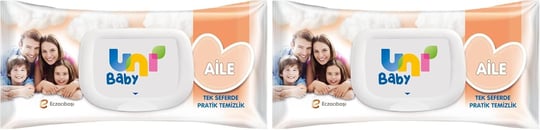 Uni Baby Aile Islak Mendil 12x90 1080 Yaprak (2 paketi) - Seçenekler: 12*90 Yaprak, 12*90 Yaprak (2 paketi)