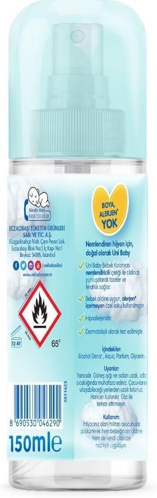 Uni Baby Bebek Kolonyası 150 ml Çiçeksi Kokular - Seçenekler: Çiçeksi Ferahlık (2 paketi), Çiçeksi Ferahlık