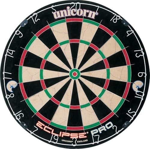 Unicorn Eclipse Pro, Professional Bristle Dartboard with Competition Quality Sisal, Spider and Number Ring, Professional Dart Board for Adults