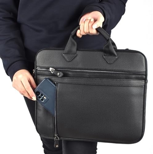 Unisex 13.3 İnç Deri Evrak El ve Omuz Çantası 8683255013364