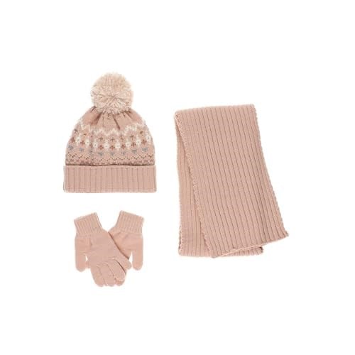 Unisex Bebek Sarı Atkı Bere Eldiven Seti 1-3 Yaş