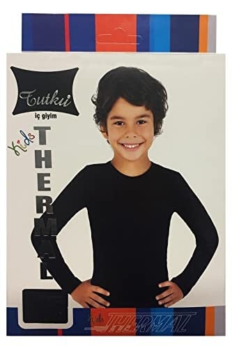Unisex Çocuk Siyah Termal Alt Üst Takım D135-d136 (siyah / 5-7 Yaş)