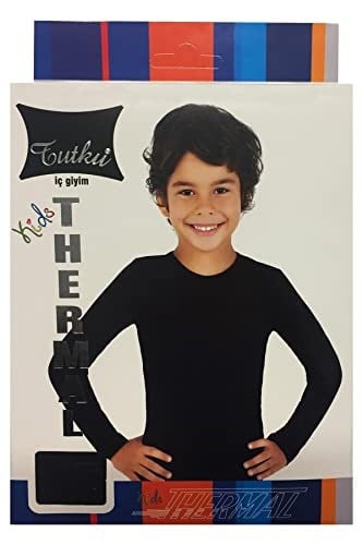 Unisex Çocuk Siyah Termal Alt Üst Takım D135-d136 (siyah / 8-10 Yaş)