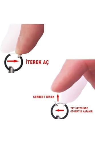 Unisex Gümüş Cerrahi Çelik Deliksiz Fake Piercing Tragus Helix Küpe