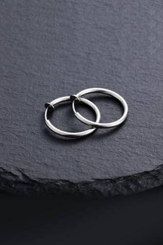 Unisex Gümüş Cerrahi Çelik Deliksiz Fake Piercing Tragus Helix Küpe