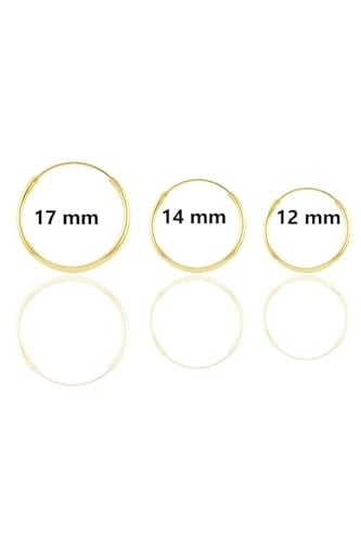 Unisex Gümüş Klasik Halka Paslanmaz Çelik Küpe Set (6 adet)